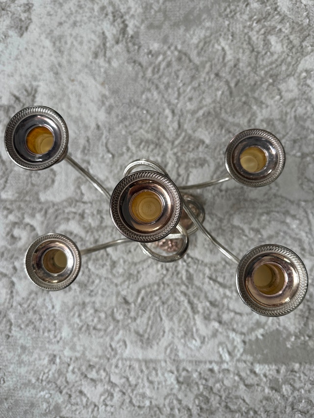Silver plated 5-arm candelabras, made in England. - photo 3