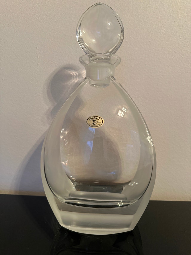 Bohemia Crystalex vintage crystal decanter.