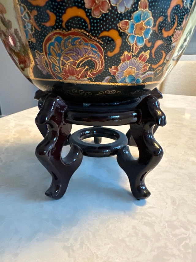 Satsuma Style Ceramic Egg on Stand - photo 5