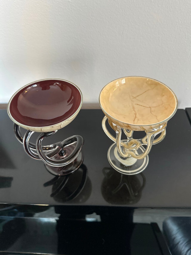 Glass Pedestal Bowls (Set of two) - photo 2