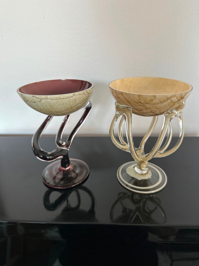 Glass Pedestal Bowls (Set of two) - photo 3