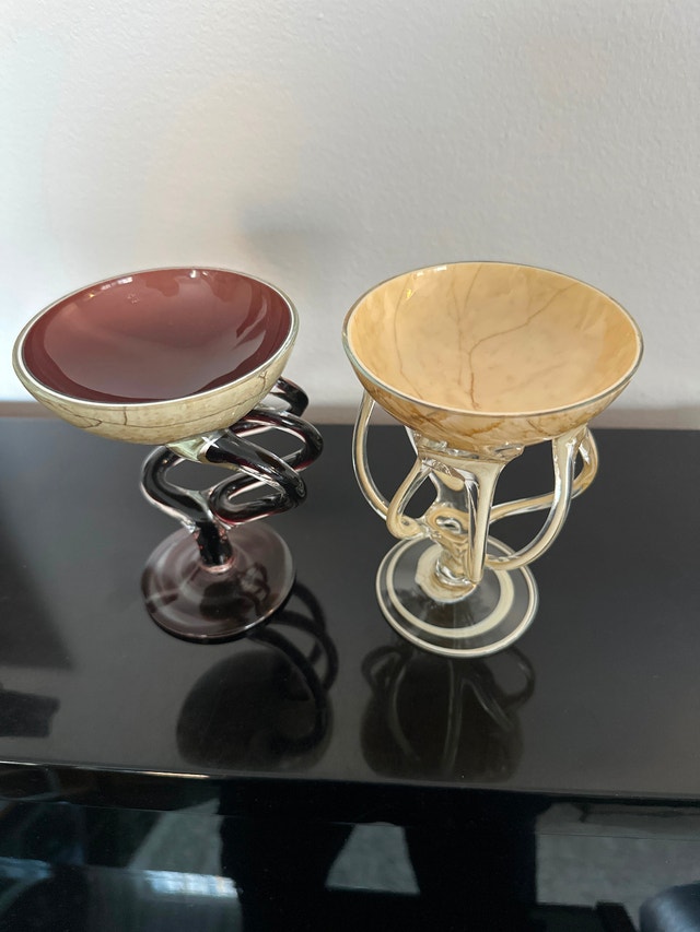 Glass Pedestal Bowls (Set of two) - photo 5