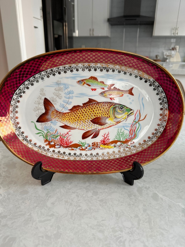 Porcelain Oval Fish Platter - photo 4