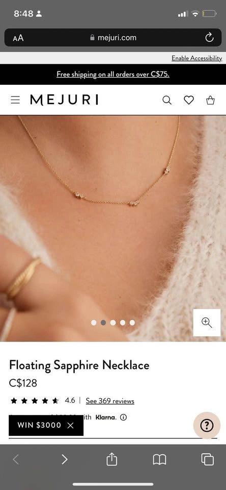 Floating Sapphire Necklace - photo 4