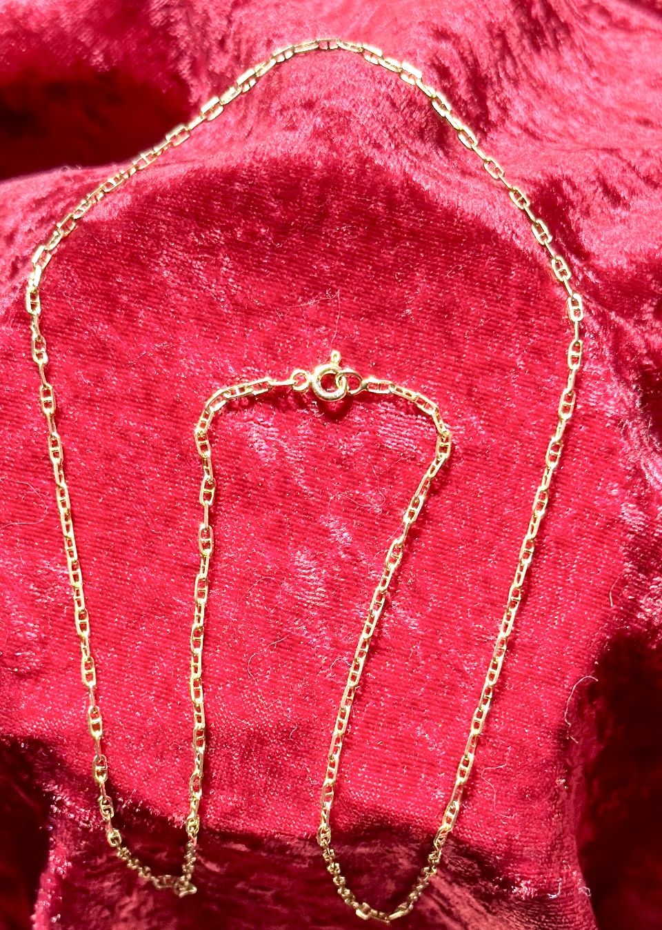 14K Yellow Gold 24” Diamond Cut Mariner Link Necklace - photo 2