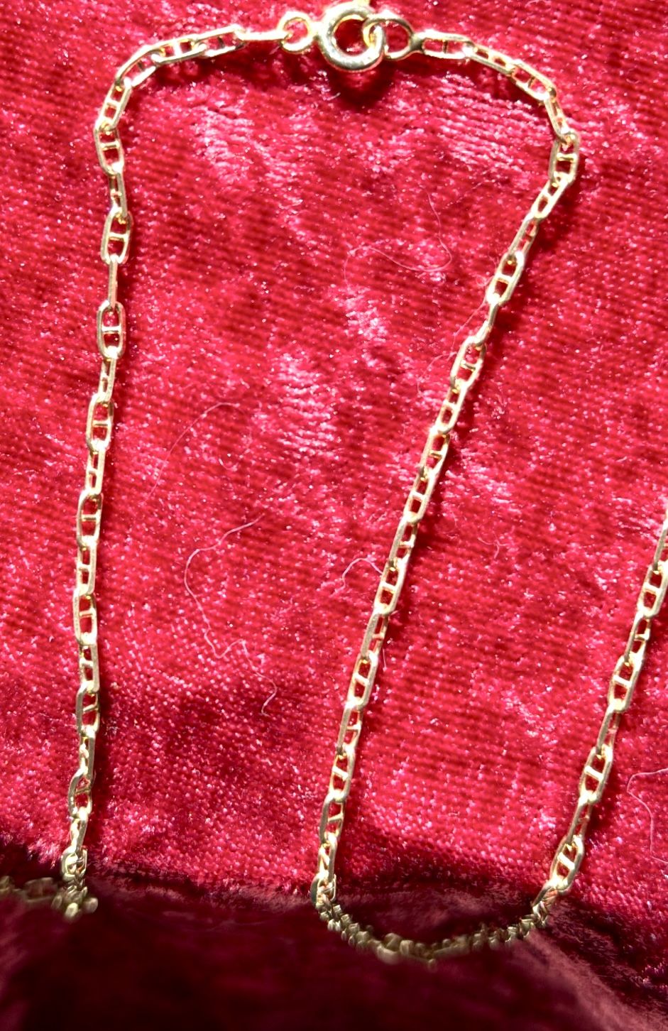 14K Yellow Gold 24” Diamond Cut Mariner Link Necklace - photo 3