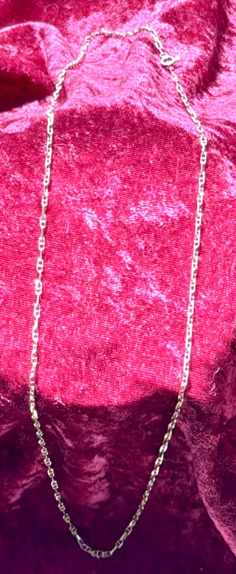 14K Yellow Gold 24” Diamond Cut Mariner Link Necklace - photo 5