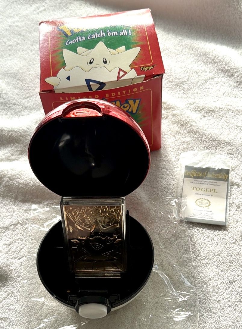 Pokemon 23K Gold Togepi Card - Burger King 1999 - photo 2