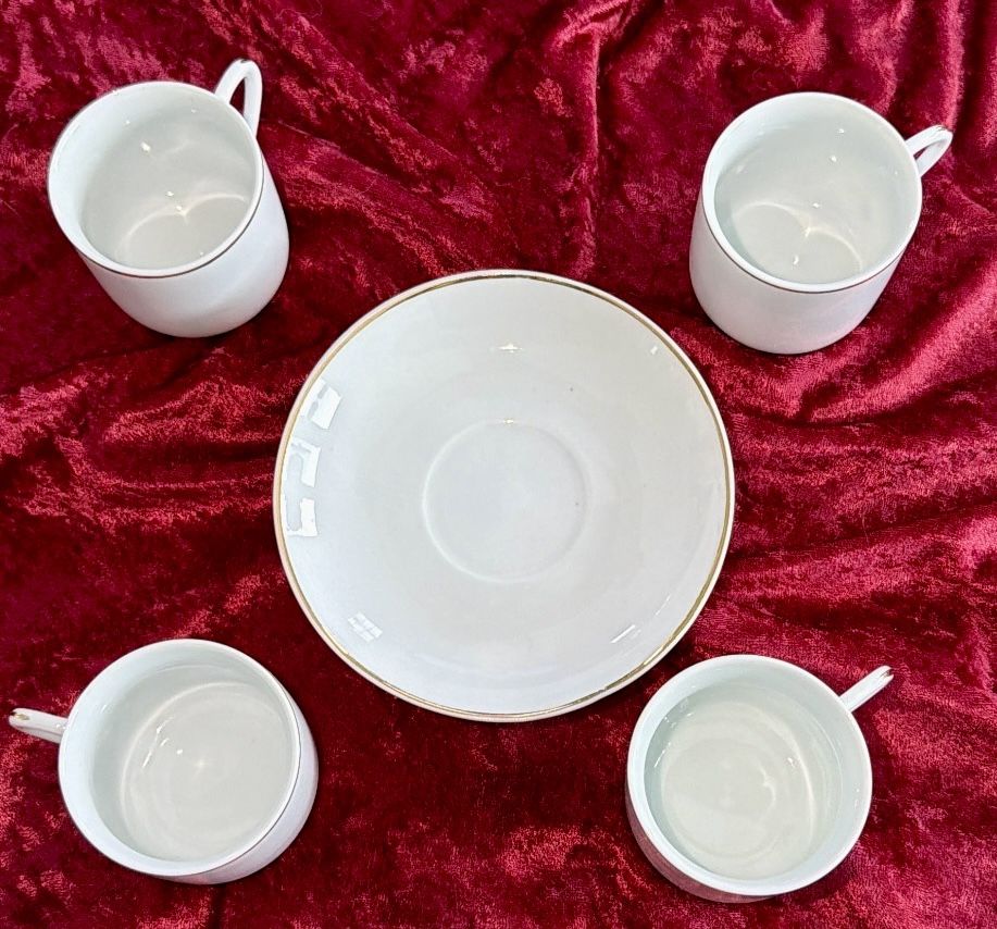 Vintage Chinese Porcelain Demitasse Cups & Saucers - 8 Pc Set - photo 4