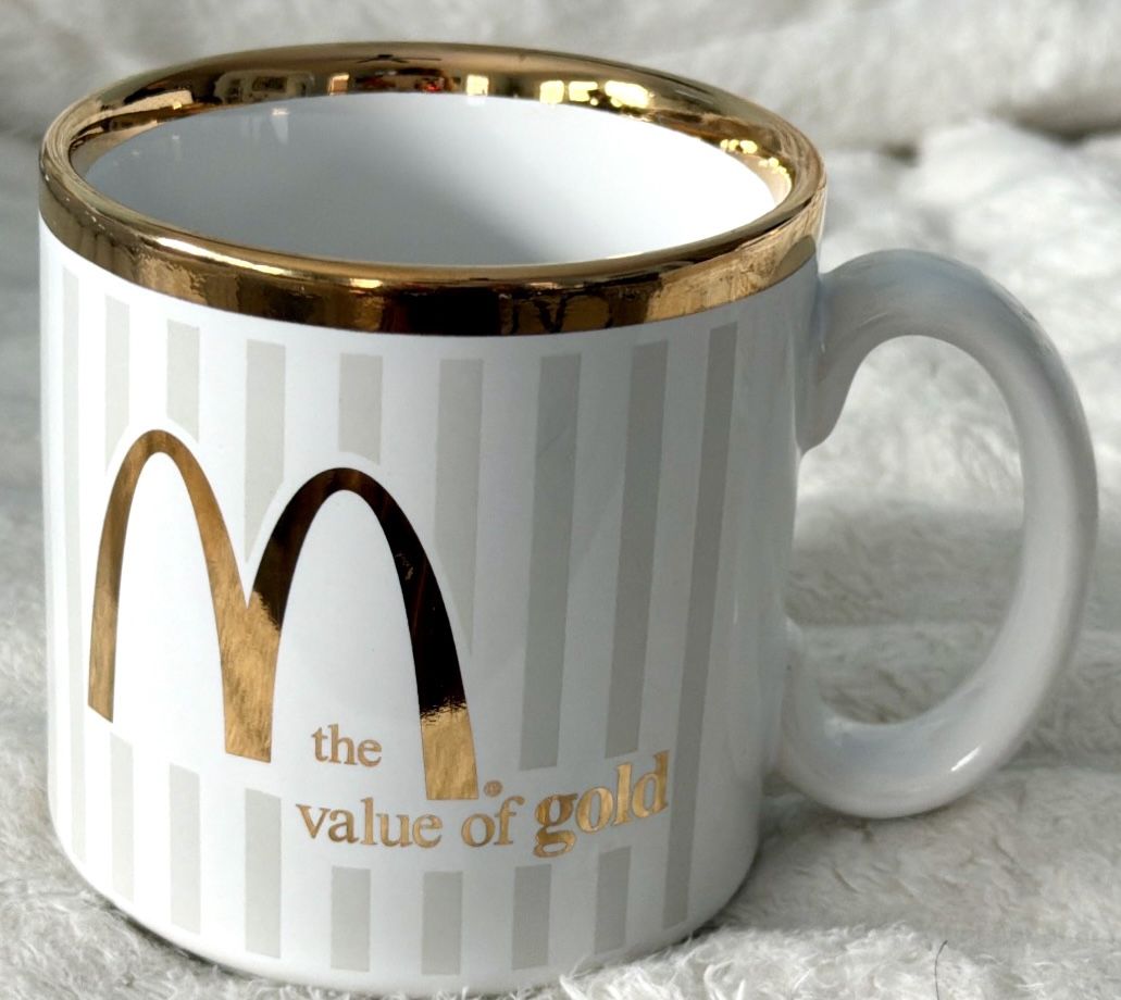 McDonald's Gold Value Mugs - Set of 2 - 1990s Vintage - photo 2
