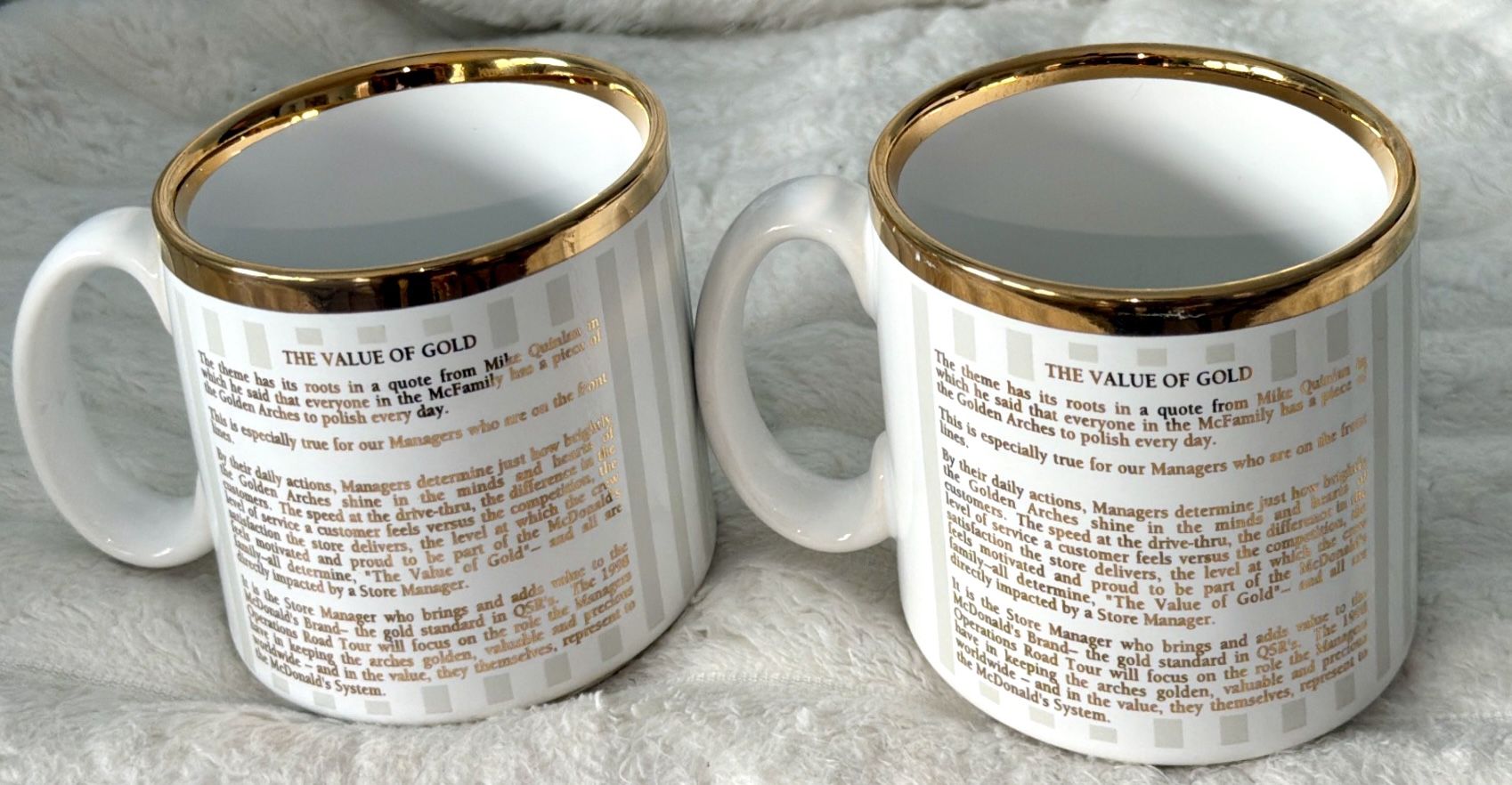 McDonald's Gold Value Mugs - Set of 2 - 1990s Vintage - photo 5