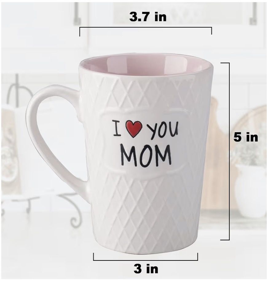 I Love You Mom Mug - 16oz Ceramic, Dishwasher Safe - photo 2