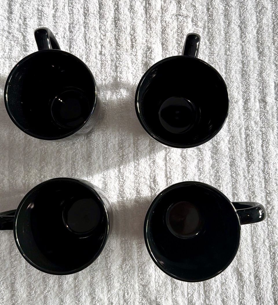 Corelle Black Stoneware Coffee Cups - Set of 4 - photo 5