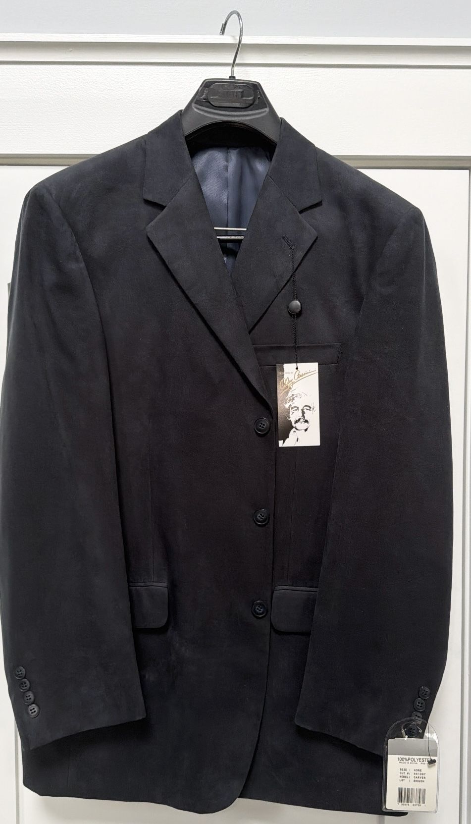 Men's Oleg Cassini Sport Coat - Navy Blue - Size 43 - New w/ Tag