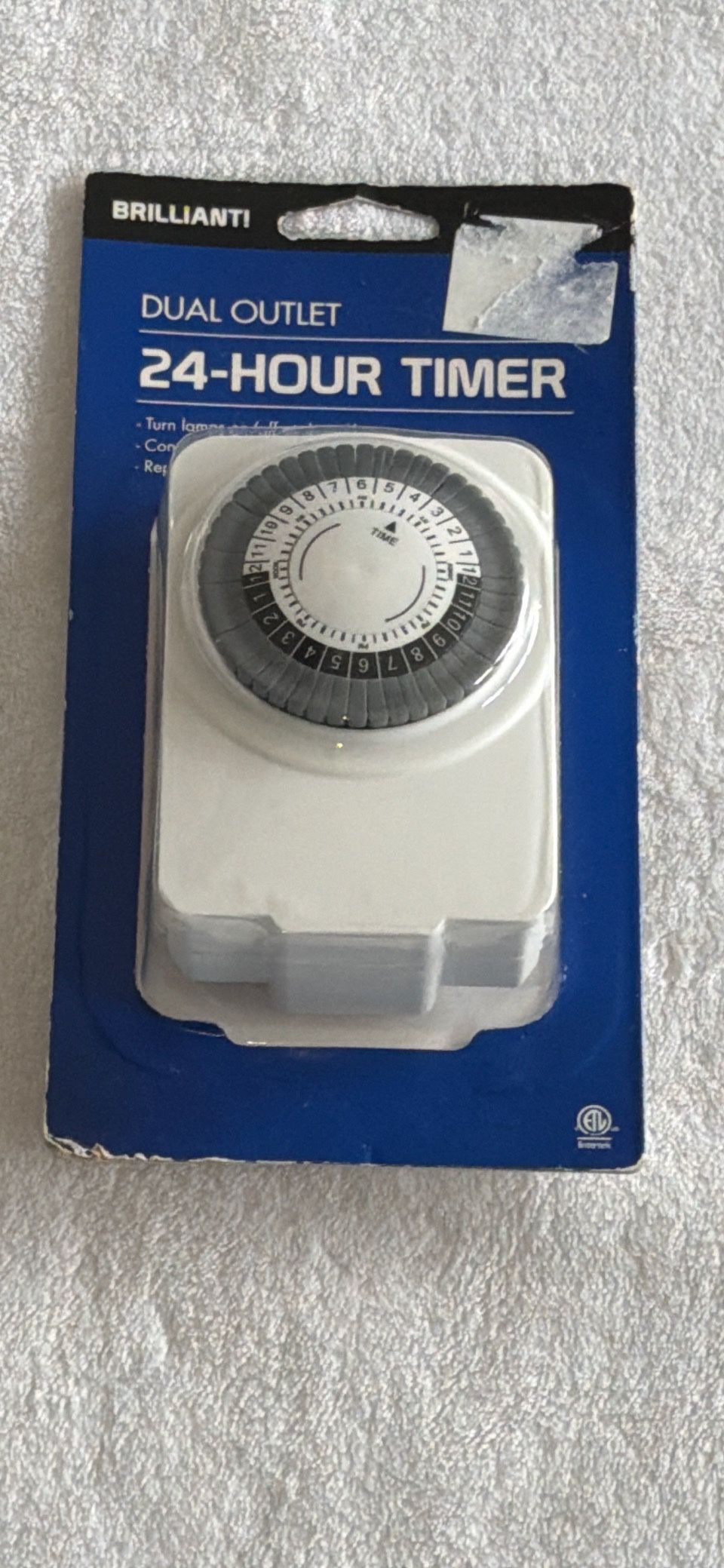 Brillianti Dual Outlet 24-Hour Programmable Timer - New