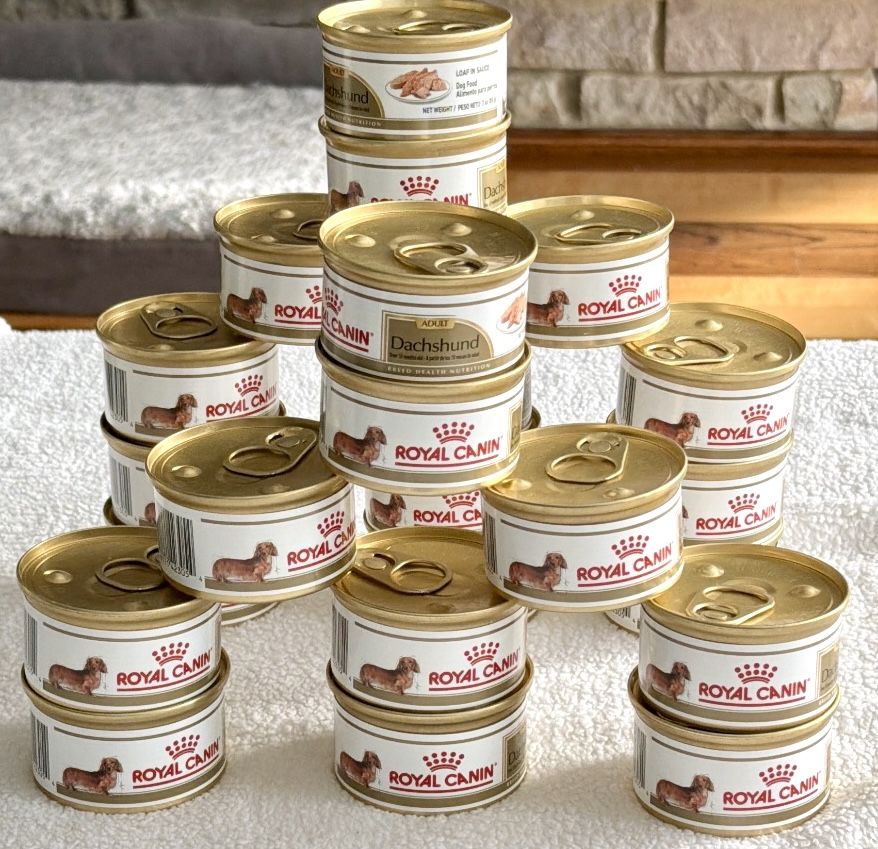 Royal Canin Dachshund Adult Dog Food Loaf 3oz Cans - 23 New!