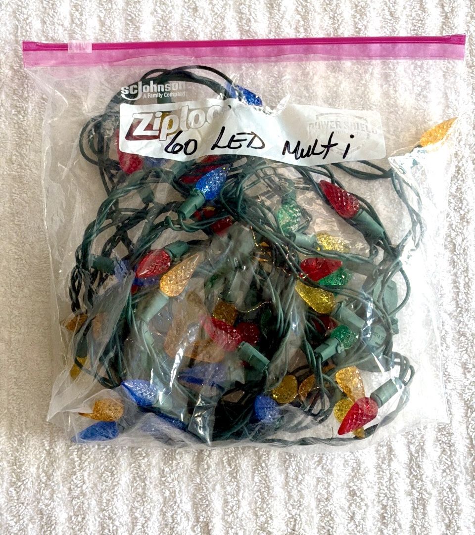 60 LED Multicolor C6 Faceted String Lights - New - photo 2