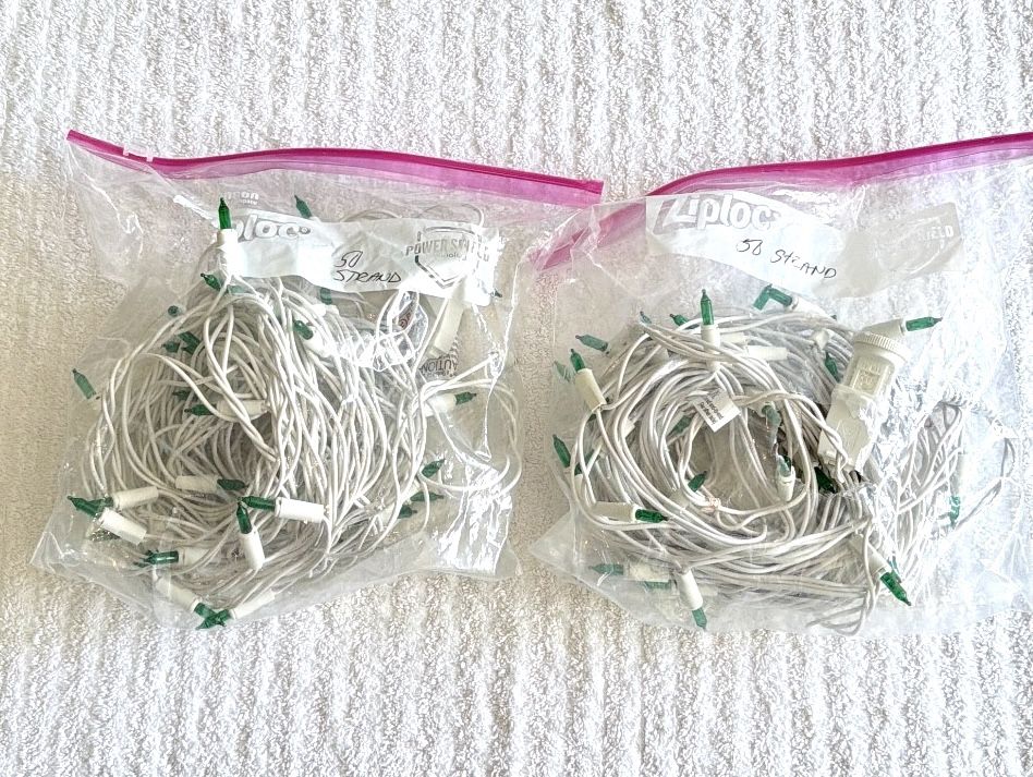 50 Light Green Color Christmas Lights-Indoor/Outdoor Set of 2-Ne