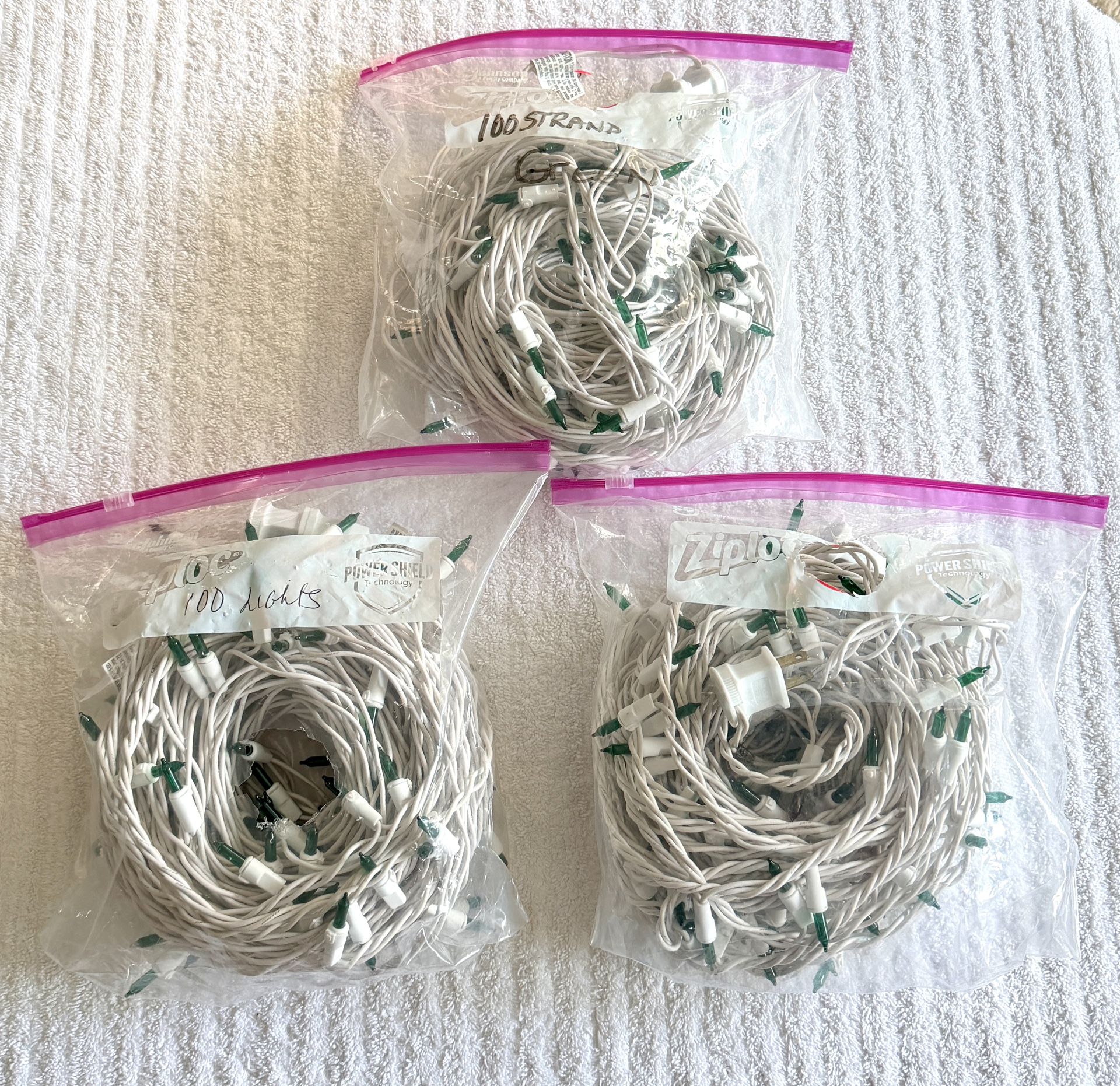 100 Light Strand -Green Color Christmas Lights-Indoor / Outdoor