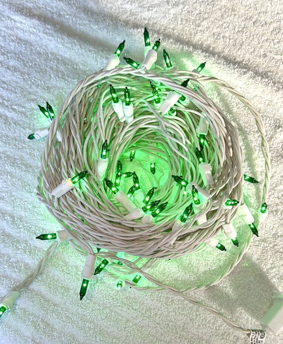100 Light Strand -Green Color Christmas Lights-Indoor / Outdoor - photo 5