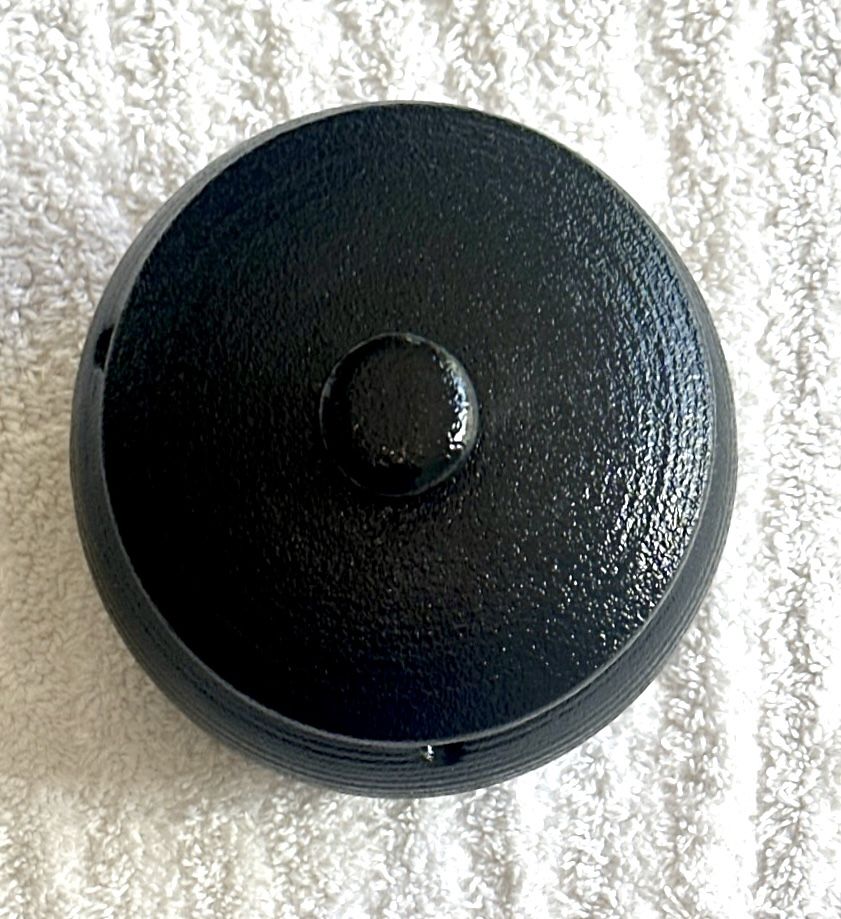 Black Ceramic Ashtray with Lid - Handmade - photo 3