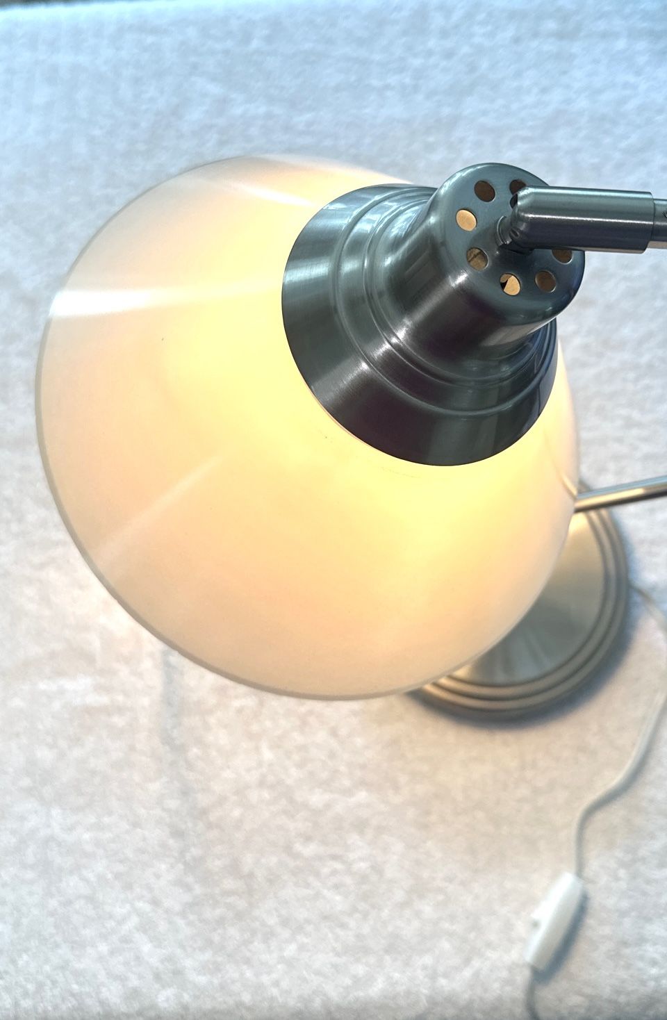 IKEA Kroby Lamp - Milk White Glass Shade, Chrome Base - photo 3
