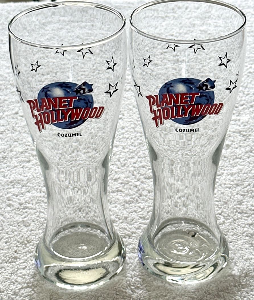 Planet Hollywood Souvenir Pilsner Glasses (Set of 2)
