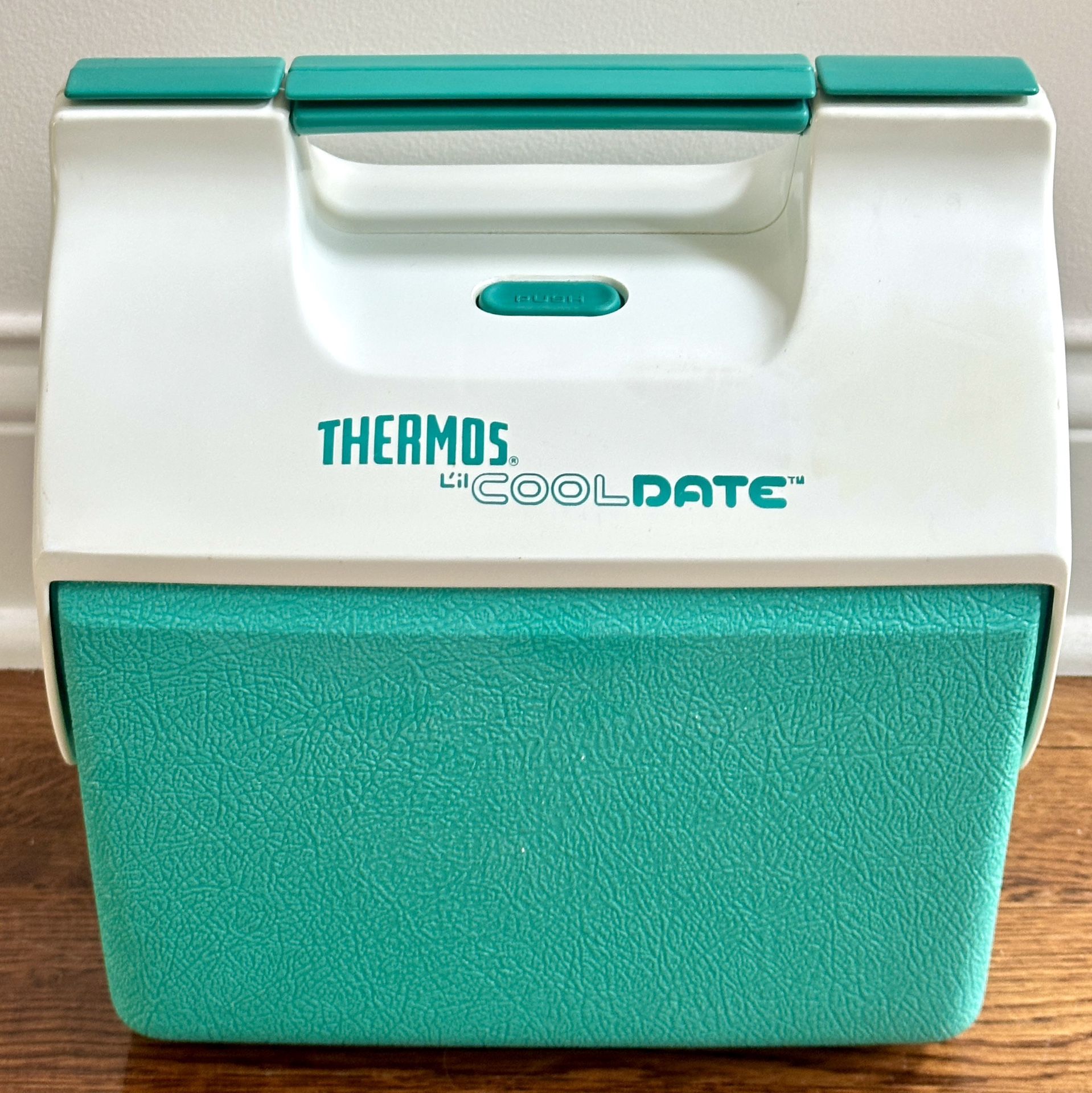 Vintage Thermos Lil Cool Date Cooler Teal & White