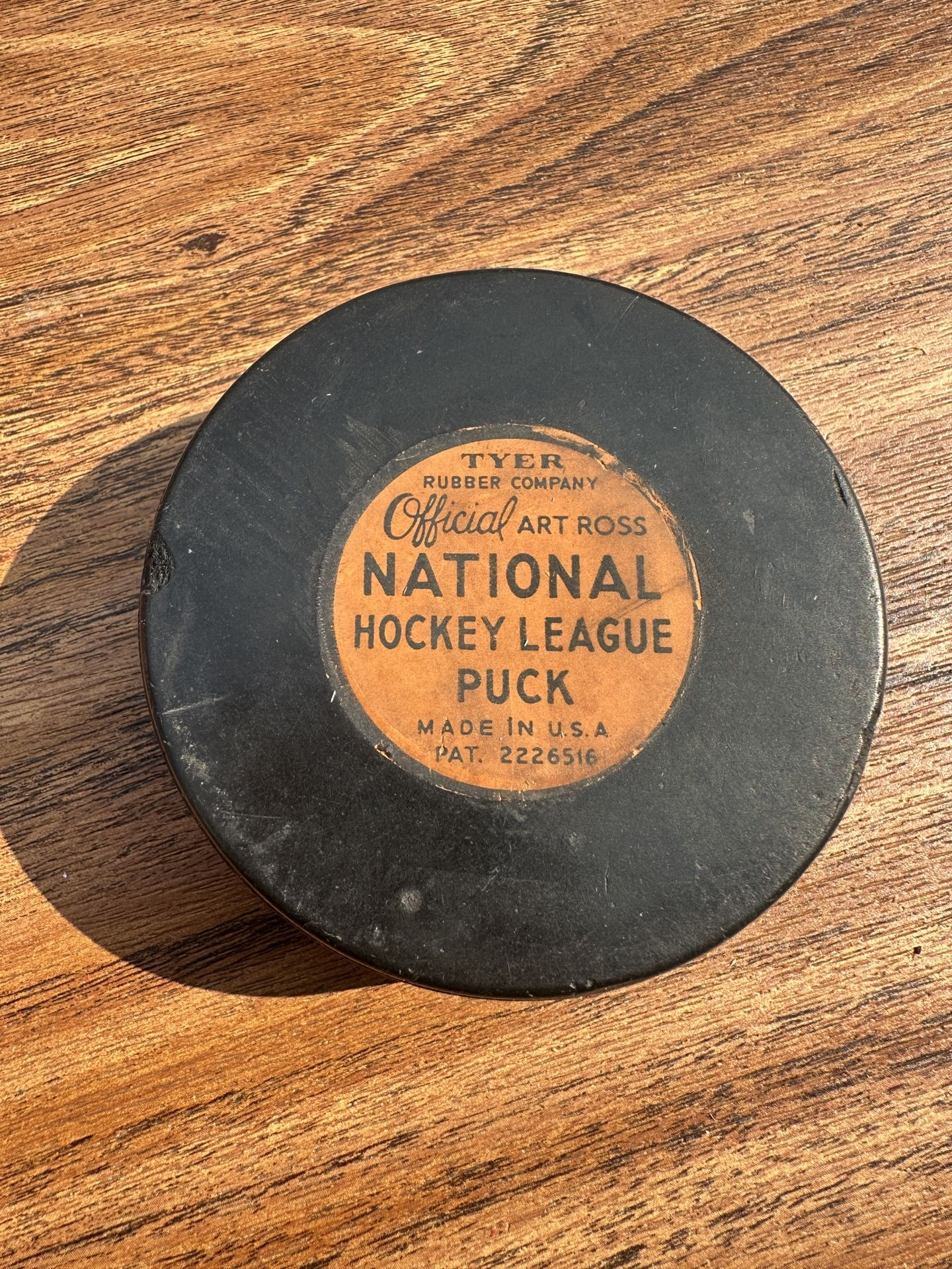 Art Ross NHL Official Puck - Tyer Rubber Co. Vintage