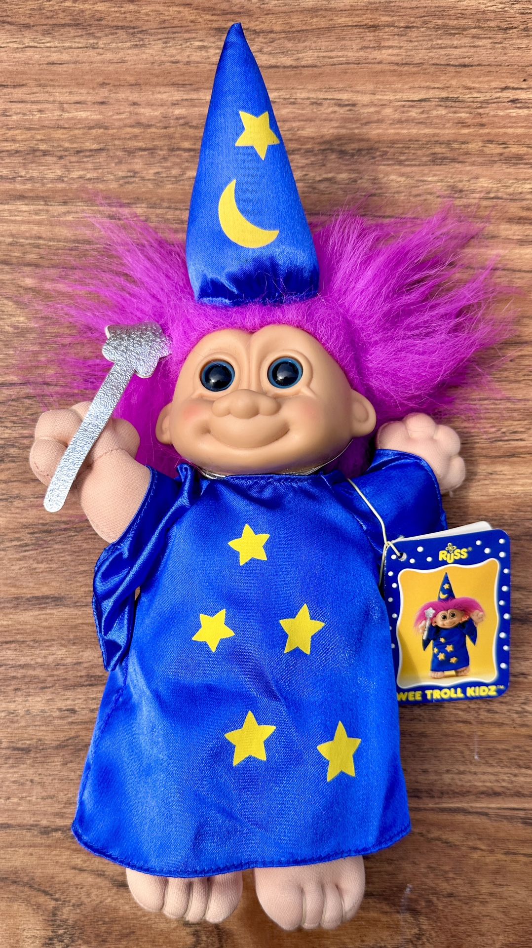Russ Troll Kidz Wizard Lucky Troll - 12" Vintage
