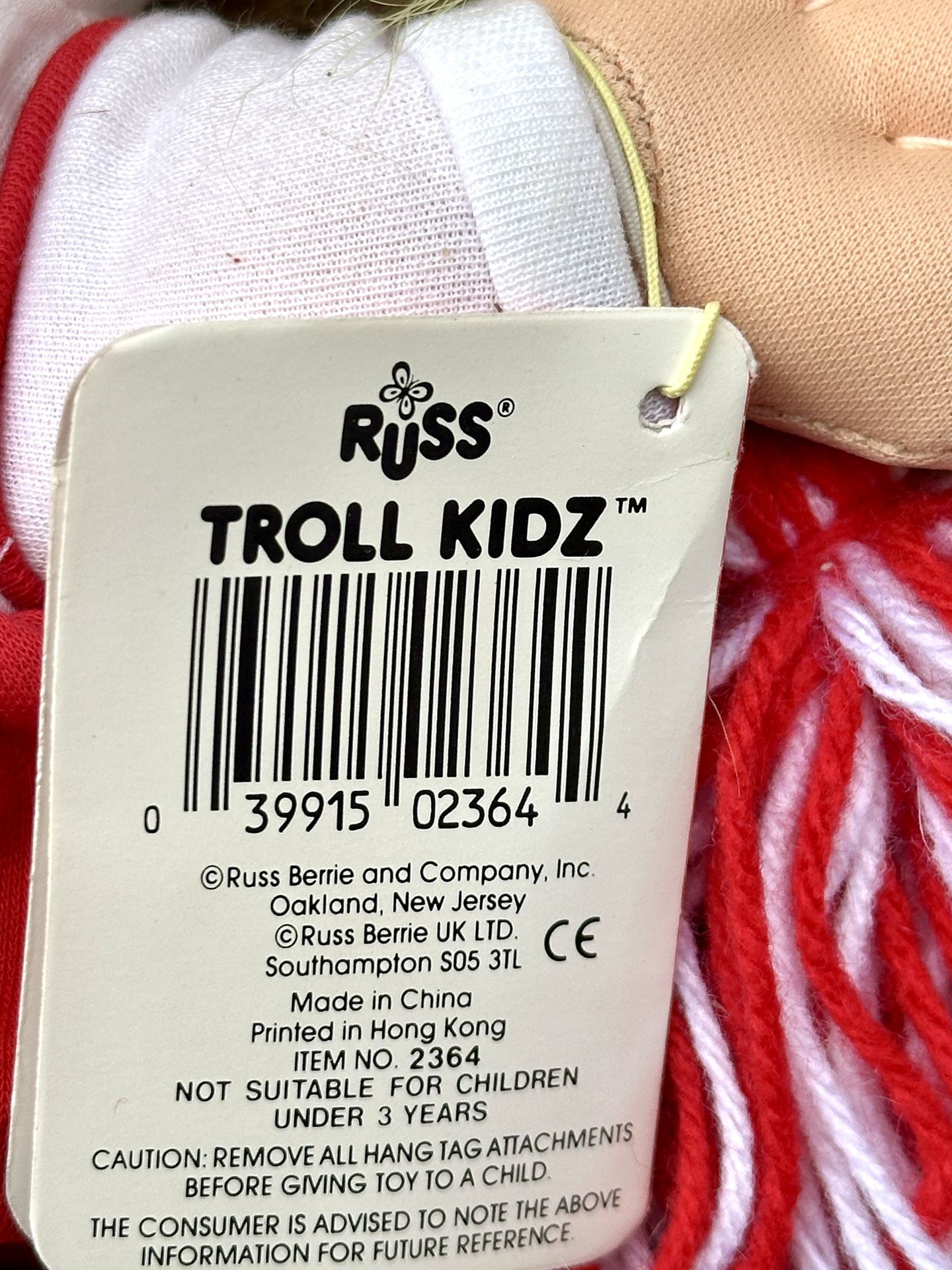 Russ Troll Kidz Cheerleader Doll - 12" Vintage - Red & White - photo 5