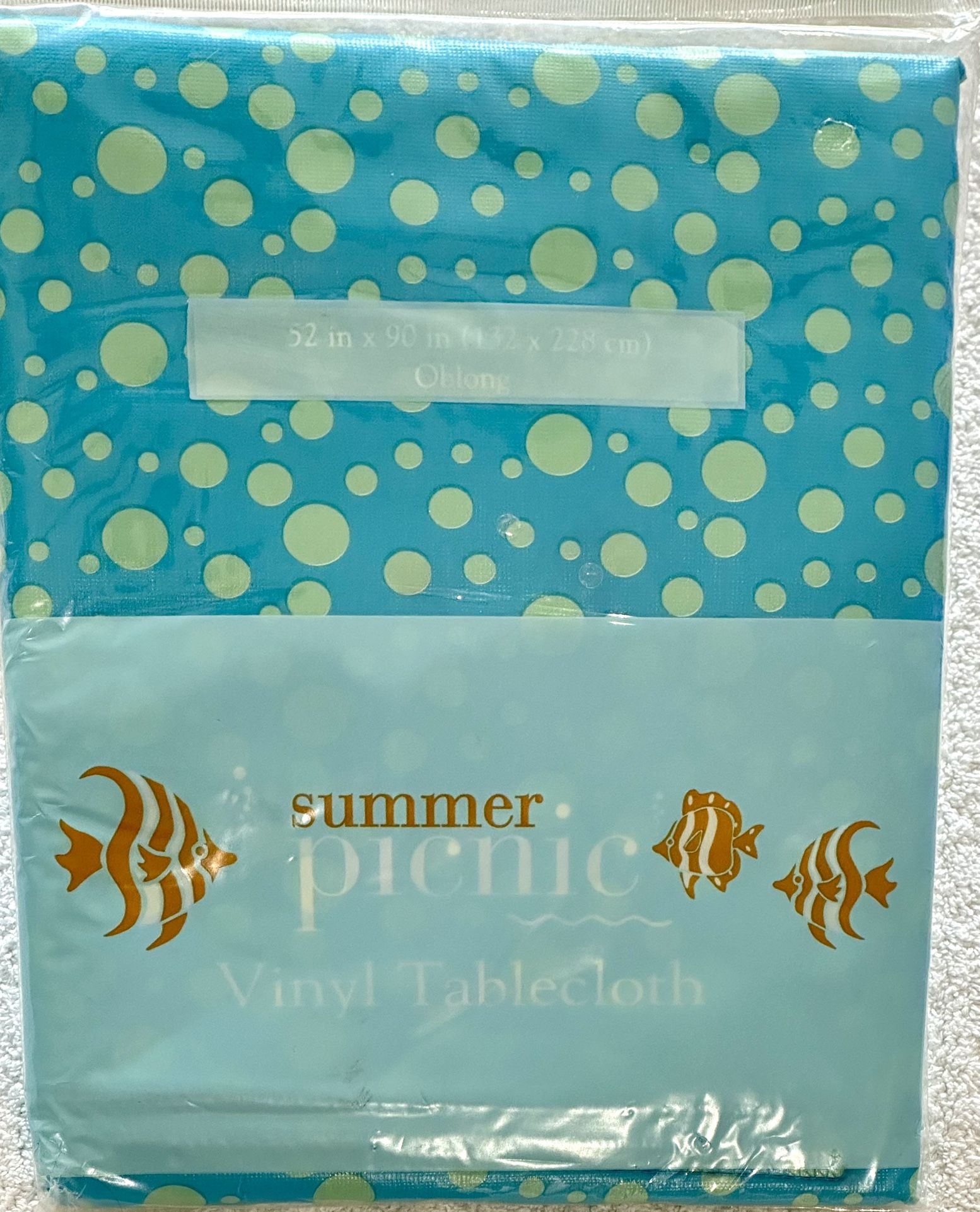 Vinyl Tablecloth - Summer Picnic - 52" x 90" Oblong