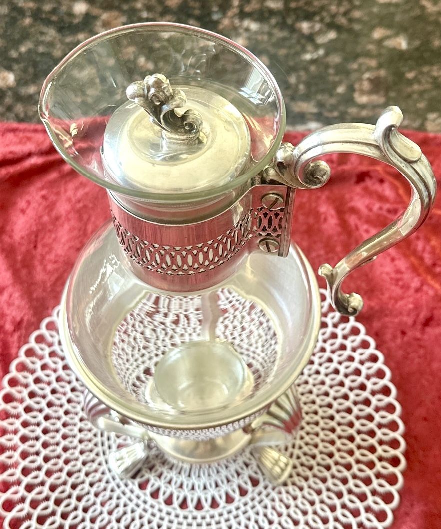 F.B. Rogers Silver Coffee/Tea Carafe Set - 5 Pc MCM Vintage - photo 2