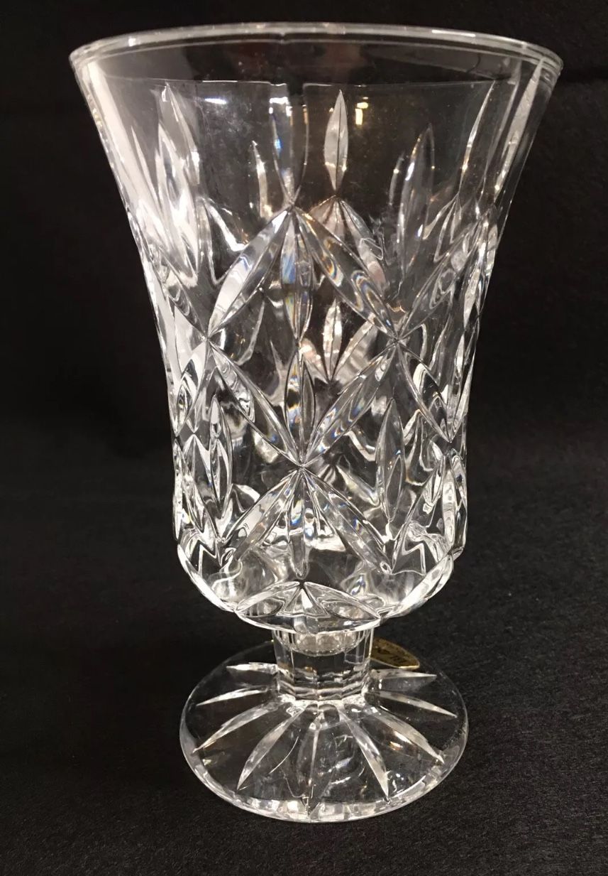 Block Crystal Olympic 7" Hurricane Candle Holders - Set of 2 Vin - photo 4