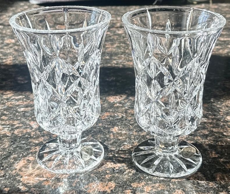 Block Crystal Olympic 7" Hurricane Candle Holders - Set of 2 Vin - photo 5