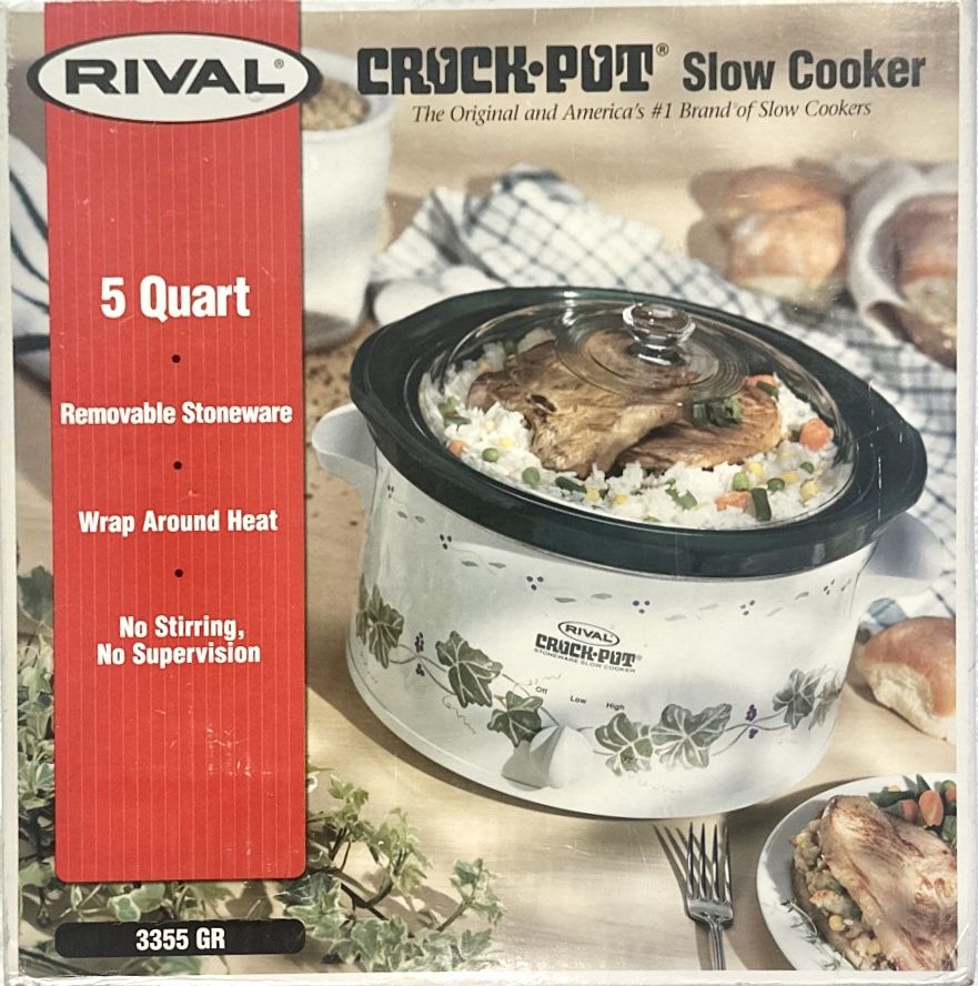 Rival 5 Quart Crock Pot - Slow Cooker - Vintage - New in Box