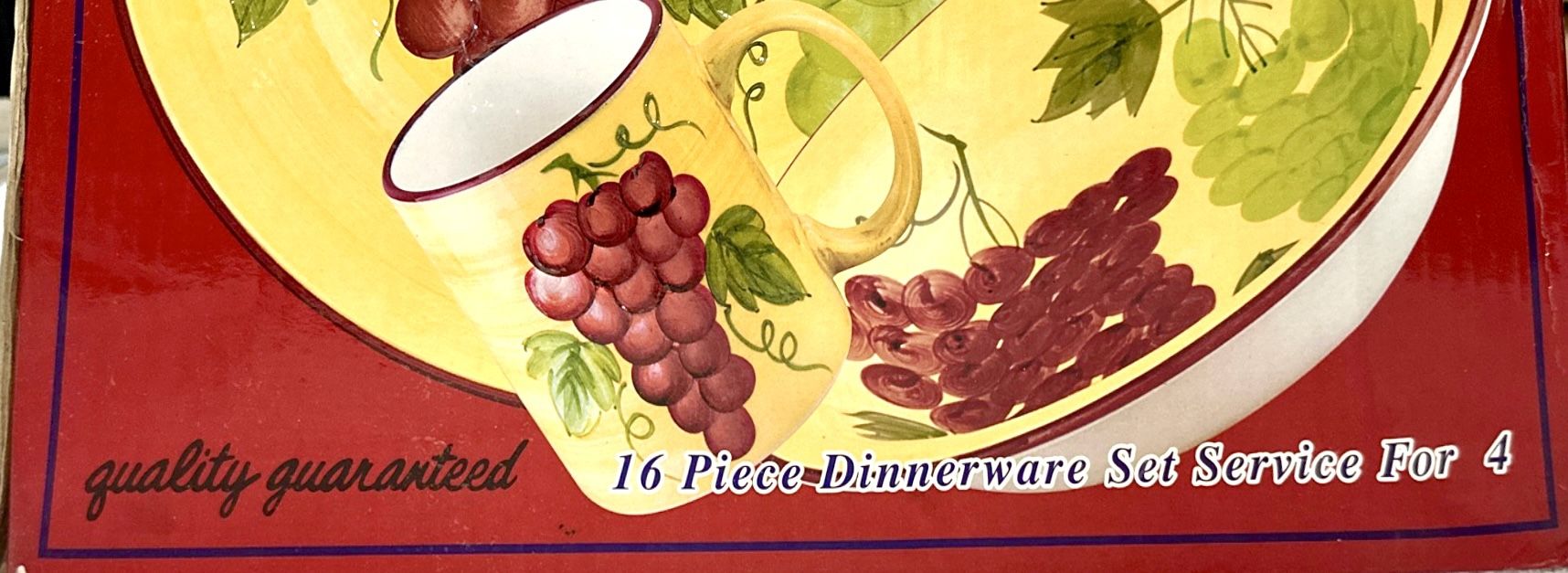 16 Pc Crofton Dinnerware Set - Grapes Pattern - Service for 4 - - photo 4