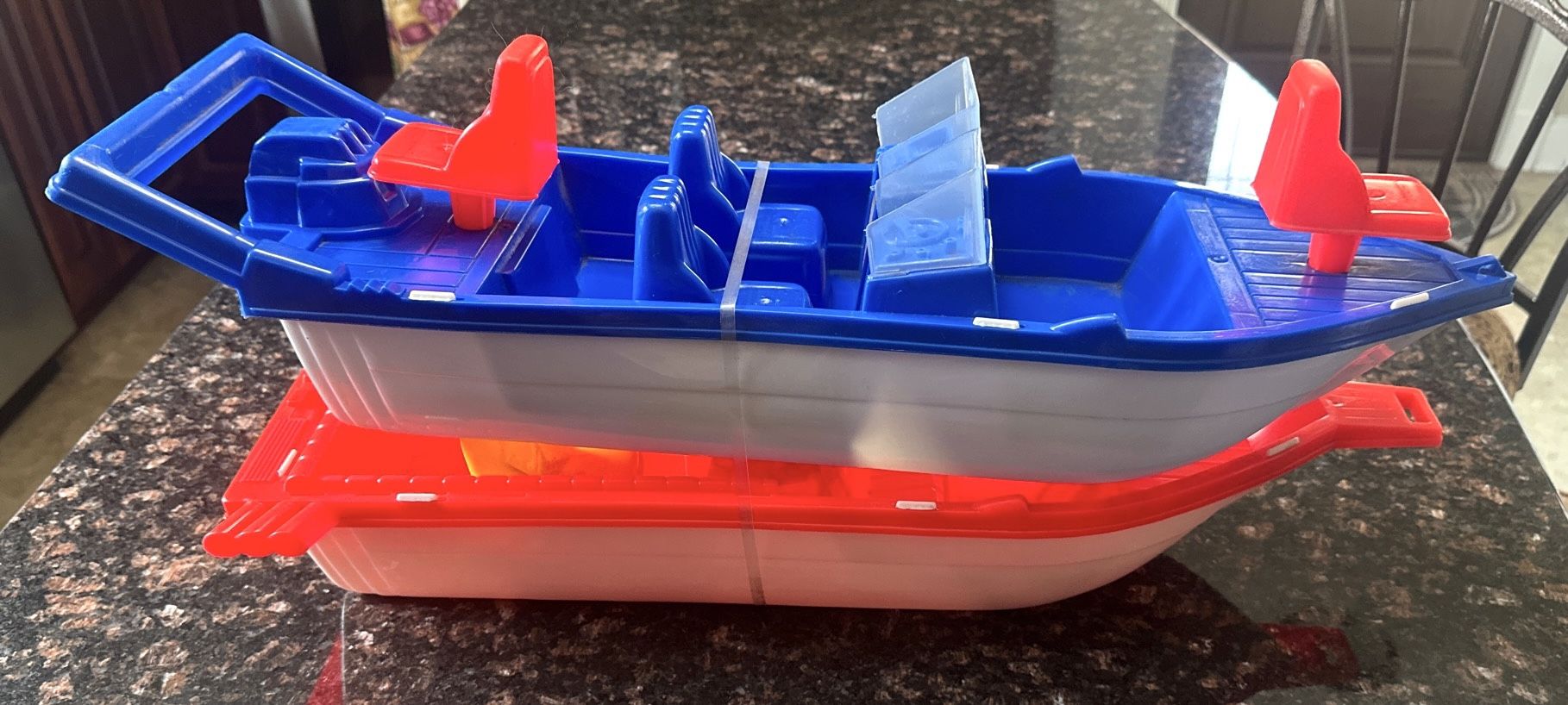 Vintage Amloid Speed Boats Toy Set - 2 Large 24" Boats - photo 2