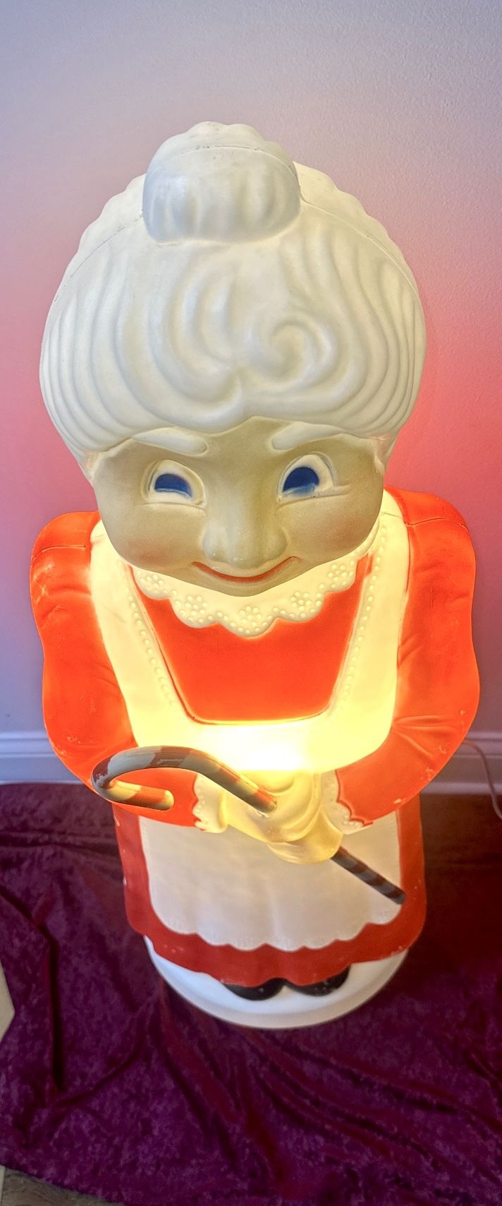 Mrs. Santa Claus Blow Mold - 40" Tall - Vintage Don Featherstone - photo 3