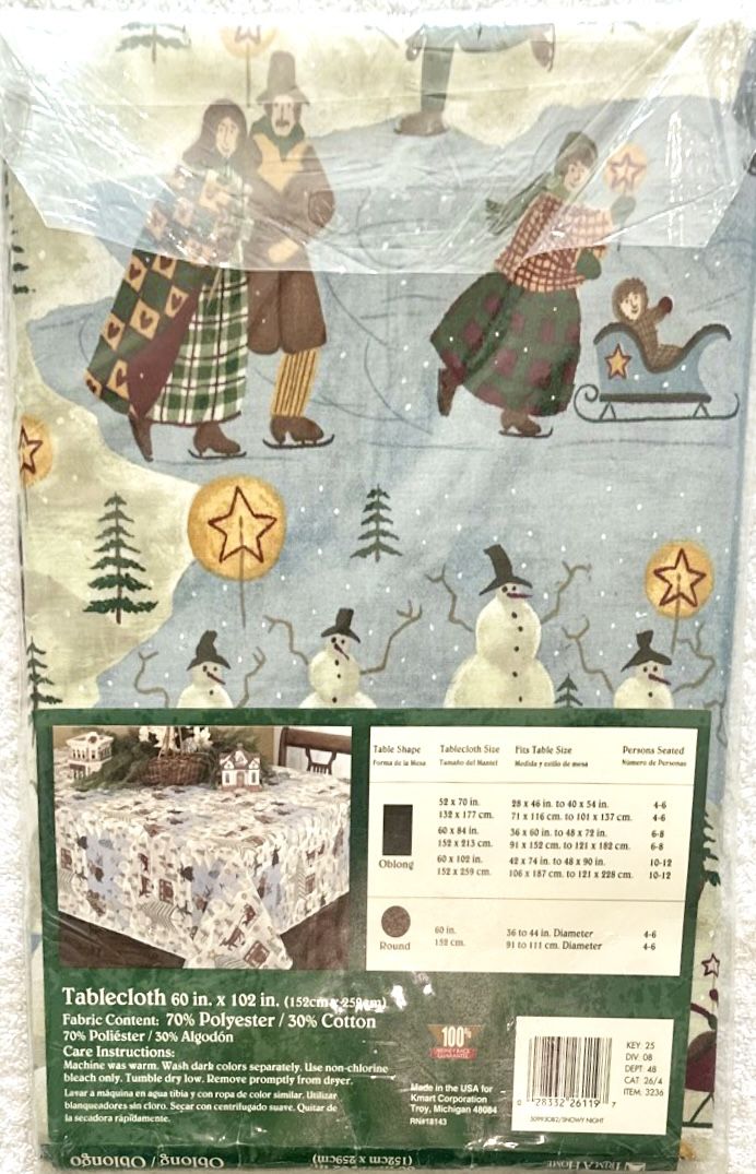 Vintage Christmas Tablecloth - Trim A Home - 60"x102" - photo 2