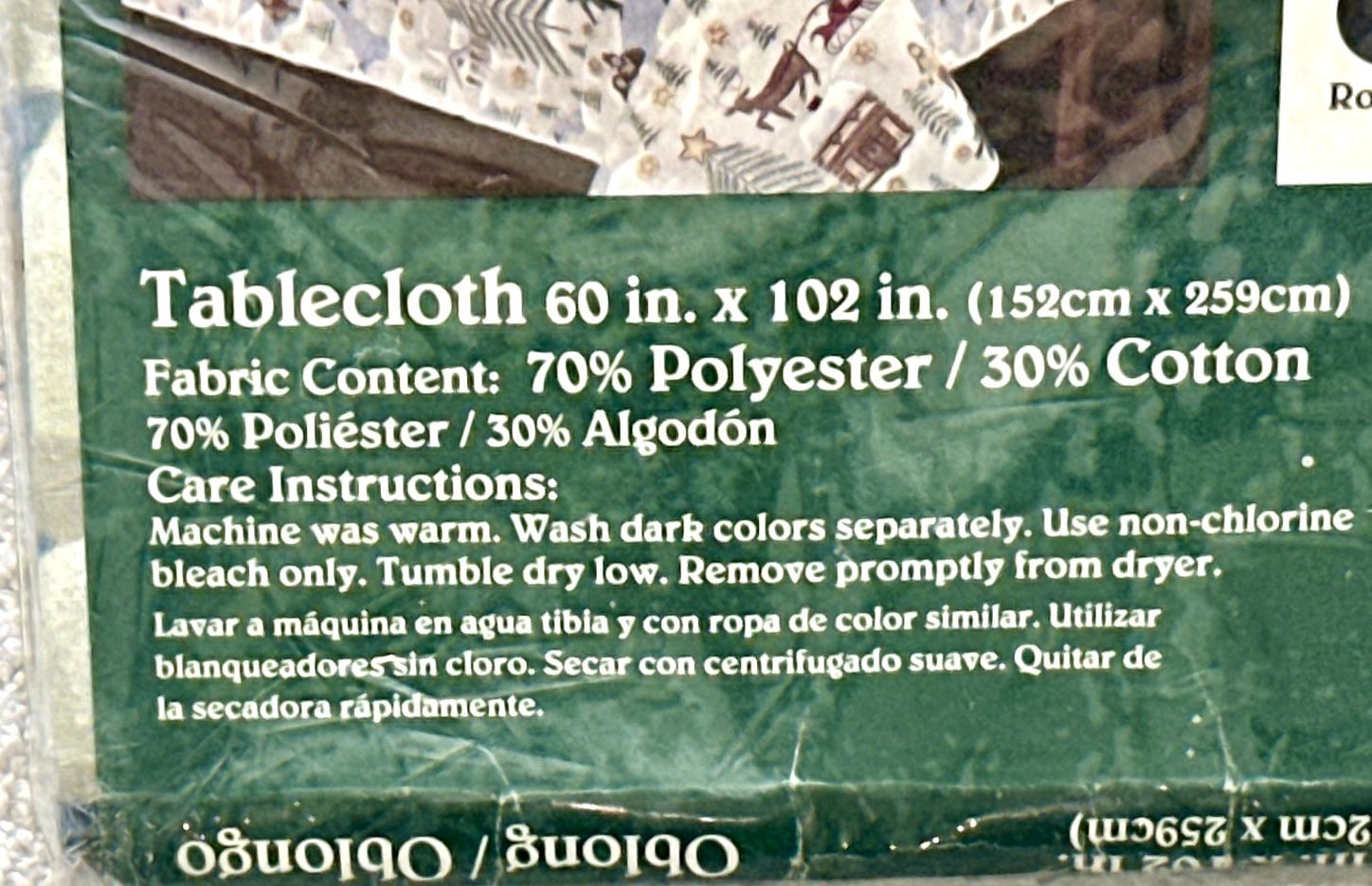 Vintage Christmas Tablecloth - Trim A Home - 60"x102" - photo 4