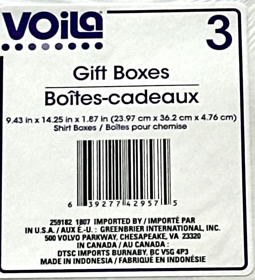 Gift Boxes-Set of 9 - White-Shirt Size- New sealed in packages. - photo 2