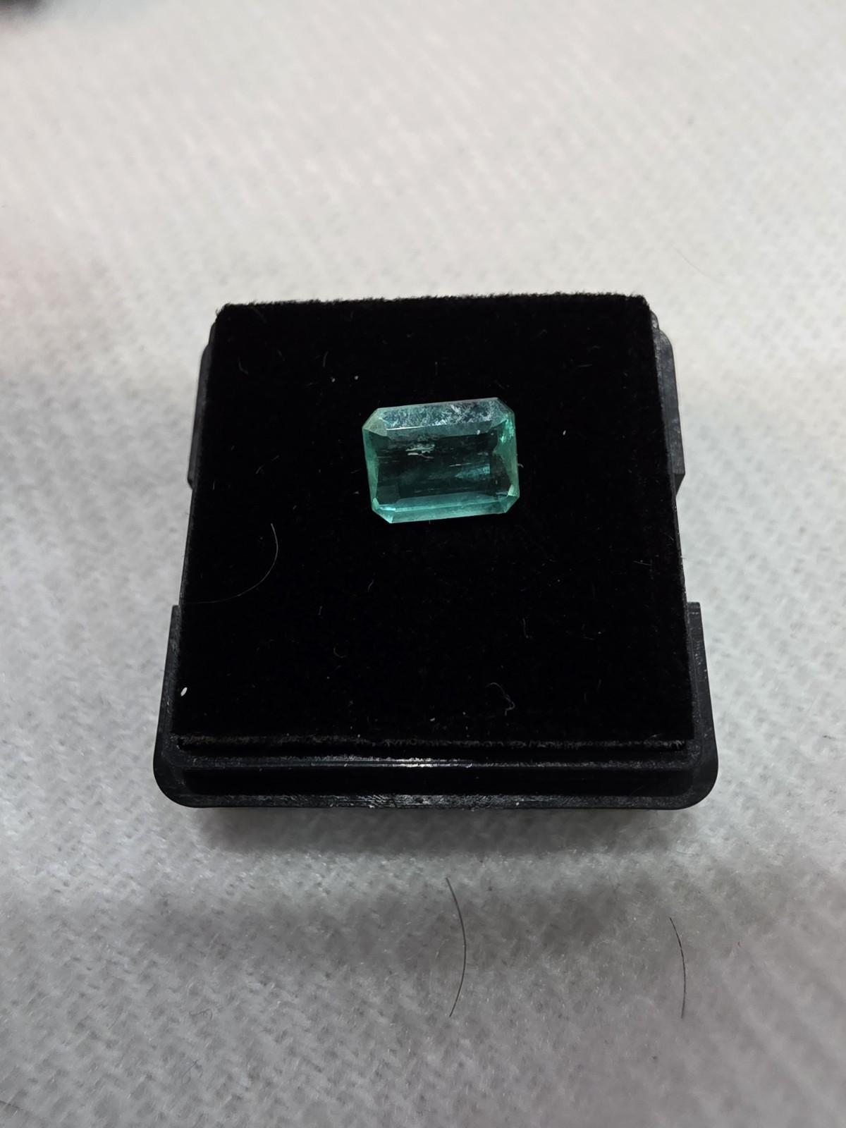 1.010 Loose Natural Colombian Emerald Cut Emerald Green Emerald
