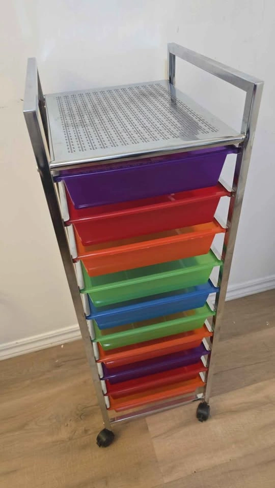 10-Drawer Rolling Storage Cart - Multi-Color - photo 2