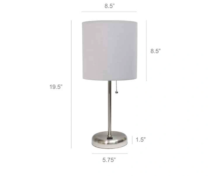 Modern Table Lamp – 21” Height, 8.5” Shade - photo 2