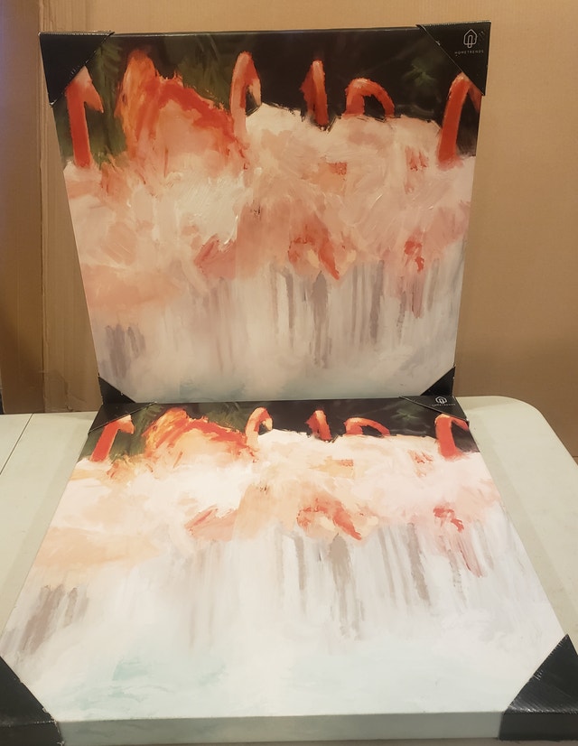 Canvas Flamingo Wall Art - New - $20 each or 2 for $35 - photo 2