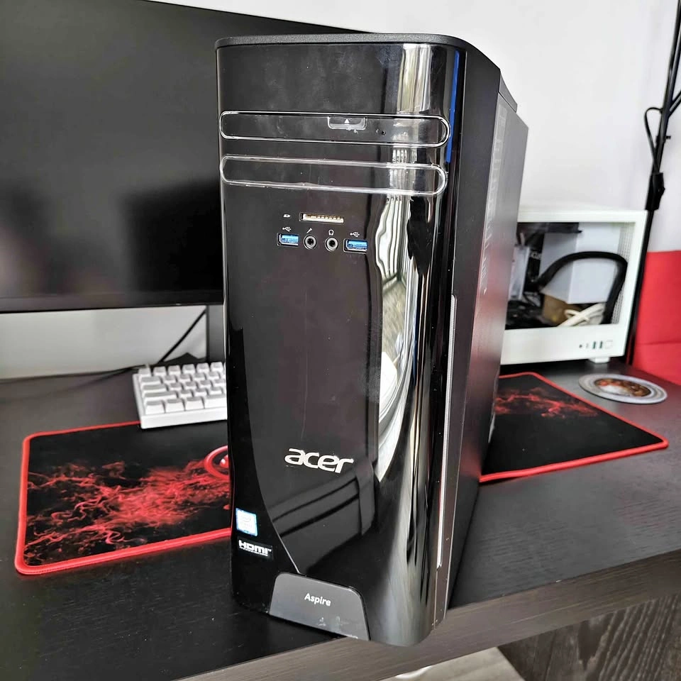 🎮 Strict Black Computer PC Case with Power Supply 🔥