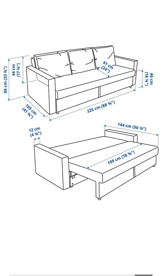 Dark grey IKEA Sofa-bed, suitable for condo at great price!! - photo 4