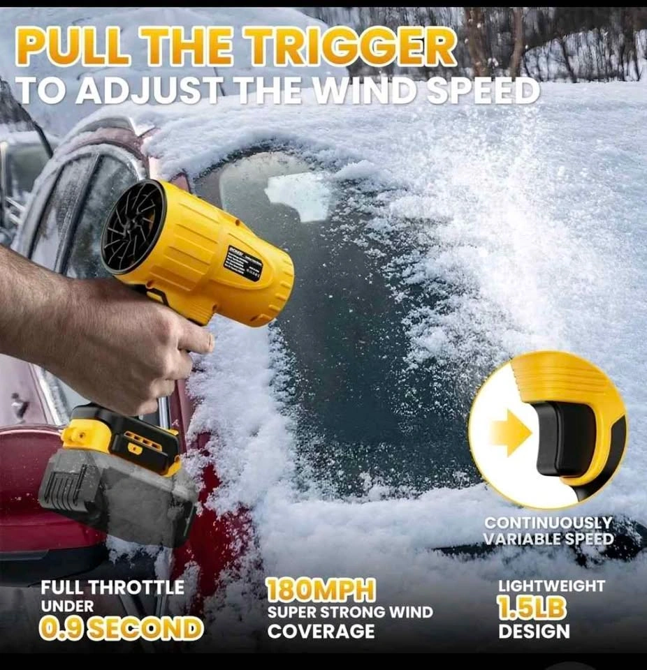 Cordless Leaf and Dust Blower for Dewalt 20V Max Batteries - photo 2