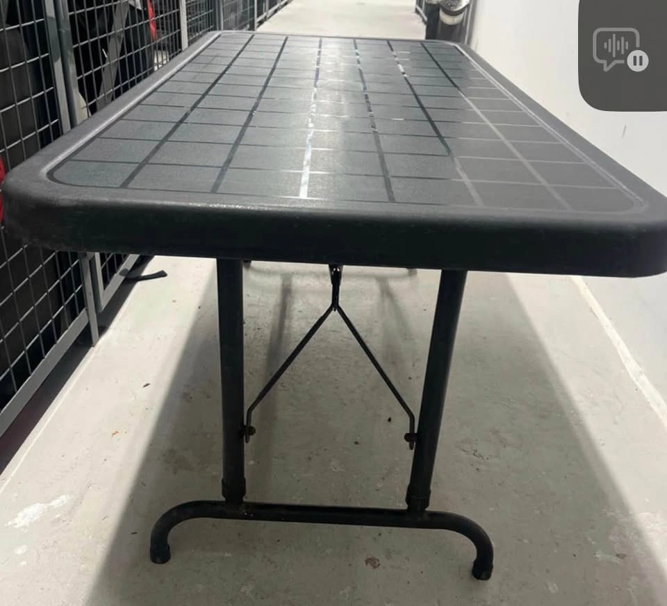 Black Adjustable Folding Table + 4 Chairs - photo 3